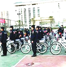 湖北省红安县购置150辆巡逻自行车发放到各乡镇场处